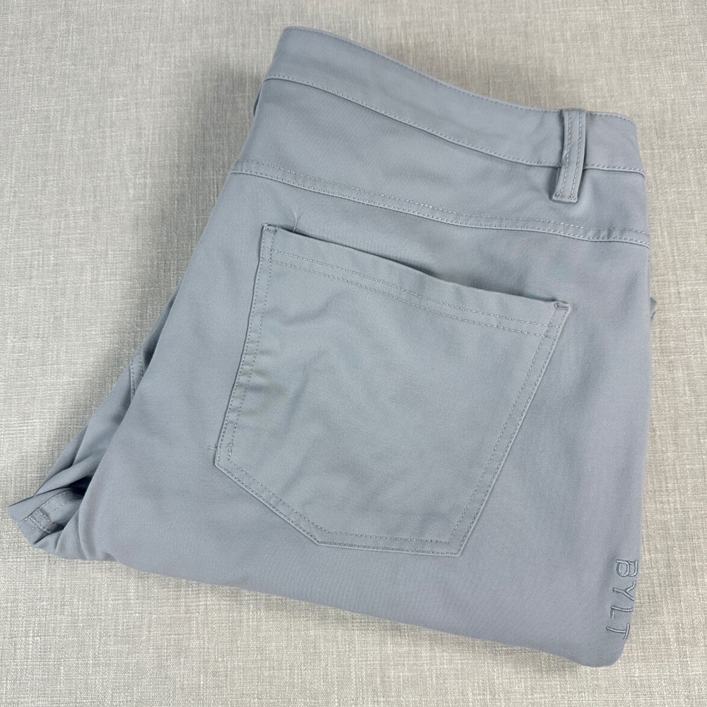BYLT Premium Basics Everyday Pant 36 Gray Stretch Performance Golf Straight